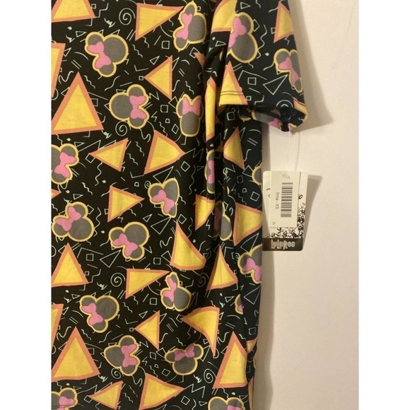 Lularoe Disney Irma Tunic Top Shirt Size XS Minnie Mouse Black Pink Bow Oversize - Picture 5 of 9